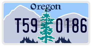 T590186  license plate in OR