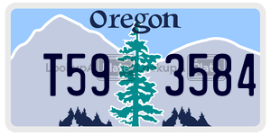 T593584  license plate in OR