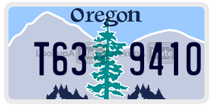 T639410  license plate in OR