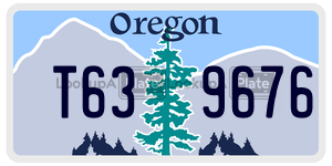 T639676  license plate in OR