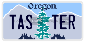TASTER  license plate in OR