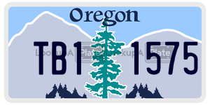 TB11575 license plate in Oregon