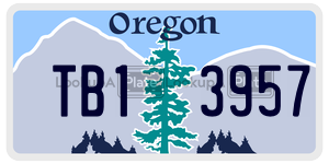 TB13957  license plate in OR