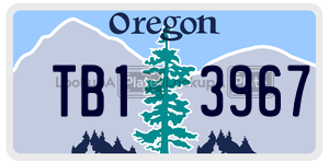 TB13967  license plate in OR