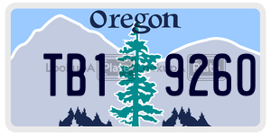 TB19260  license plate in OR
