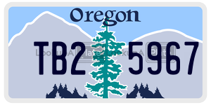 TB25967  license plate in OR
