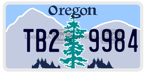 TB29984  license plate in OR
