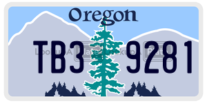 TB39281  license plate in OR