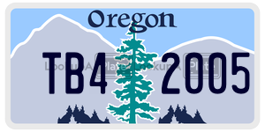 TB42005  license plate in OR