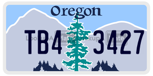TB43427  license plate in OR