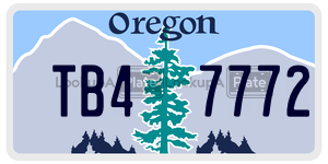 TB47772  license plate in OR