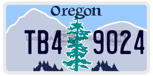 TB49024  license plate in OR