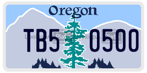 TB50500  license plate in OR