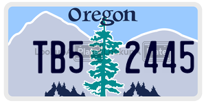 TB52445  license plate in OR