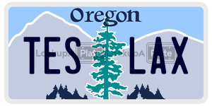 TESLAX  license plate in OR