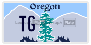 TG  license plate in OR