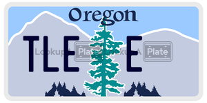 TLEE  license plate in OR