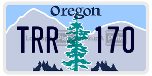 TRR170 license plate in Oregon