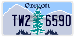 TW26590  license plate in OR
