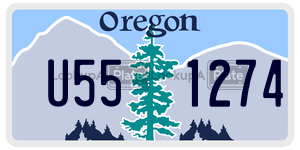 U551274  license plate in OR