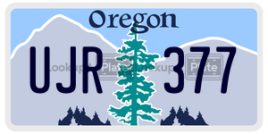 UJR377  license plate in OR