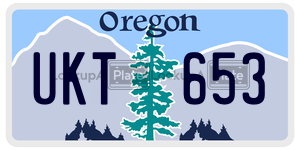 UKT653  license plate in OR