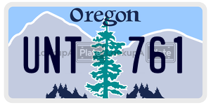 UNT761  license plate in OR