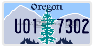 UO17302  license plate in OR