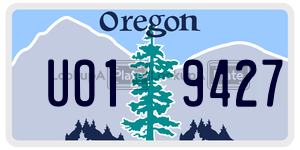 UO19427  license plate in OR