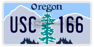 USC166  license plate in OR