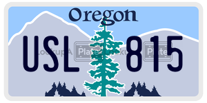 USL815 license plate in Oregon