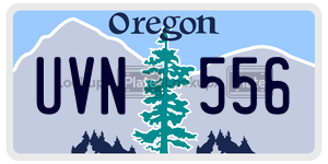 UVN556  license plate in OR