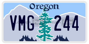 VMG244  license plate in OR