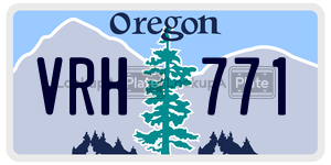 VRH771  license plate in OR