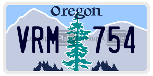 VRM754  license plate in OR