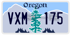 VXM175  license plate in OR