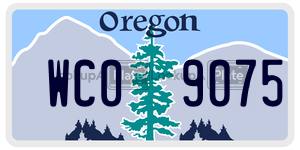 WC09075  license plate in OR