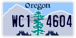 WC14604 license plate in Oregon