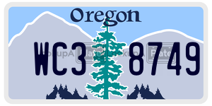 WC38749  license plate in OR