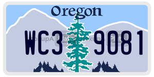 WC39081  license plate in OR
