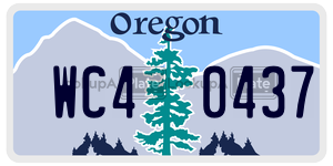 WC40437  license plate in OR