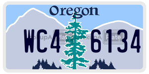 WC46134  license plate in OR