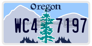 WC47197 license plate in Oregon