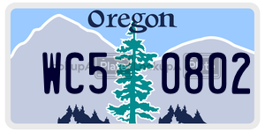 WC50802  license plate in OR
