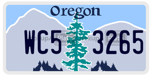 WC53265  license plate in OR