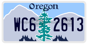 WC62613  license plate in OR