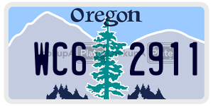WC62911  license plate in OR