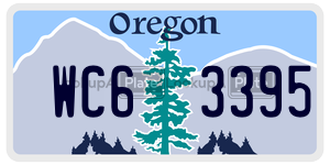 WC63395 license plate in Oregon