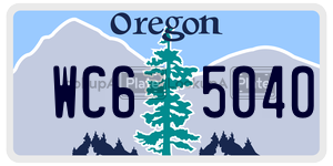 WC65040  license plate in OR