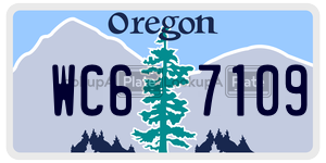 WC67109  license plate in OR